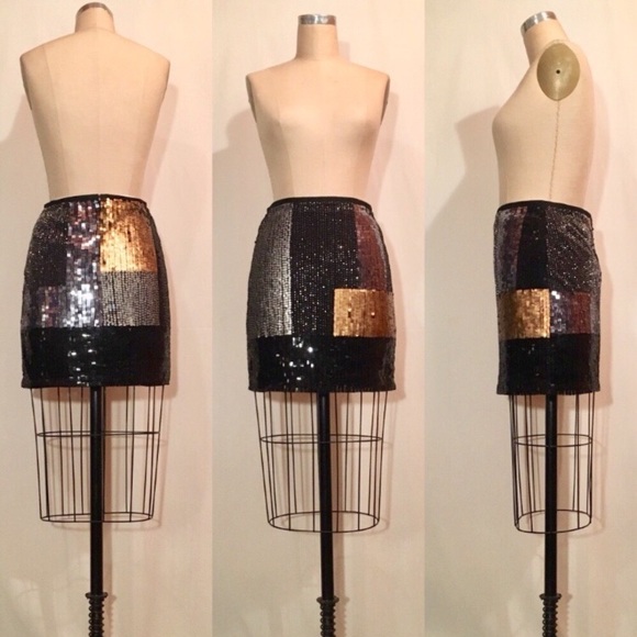 Nicole Miller Dresses & Skirts - Nicole Miller Sequin Skirt Black NWT $290